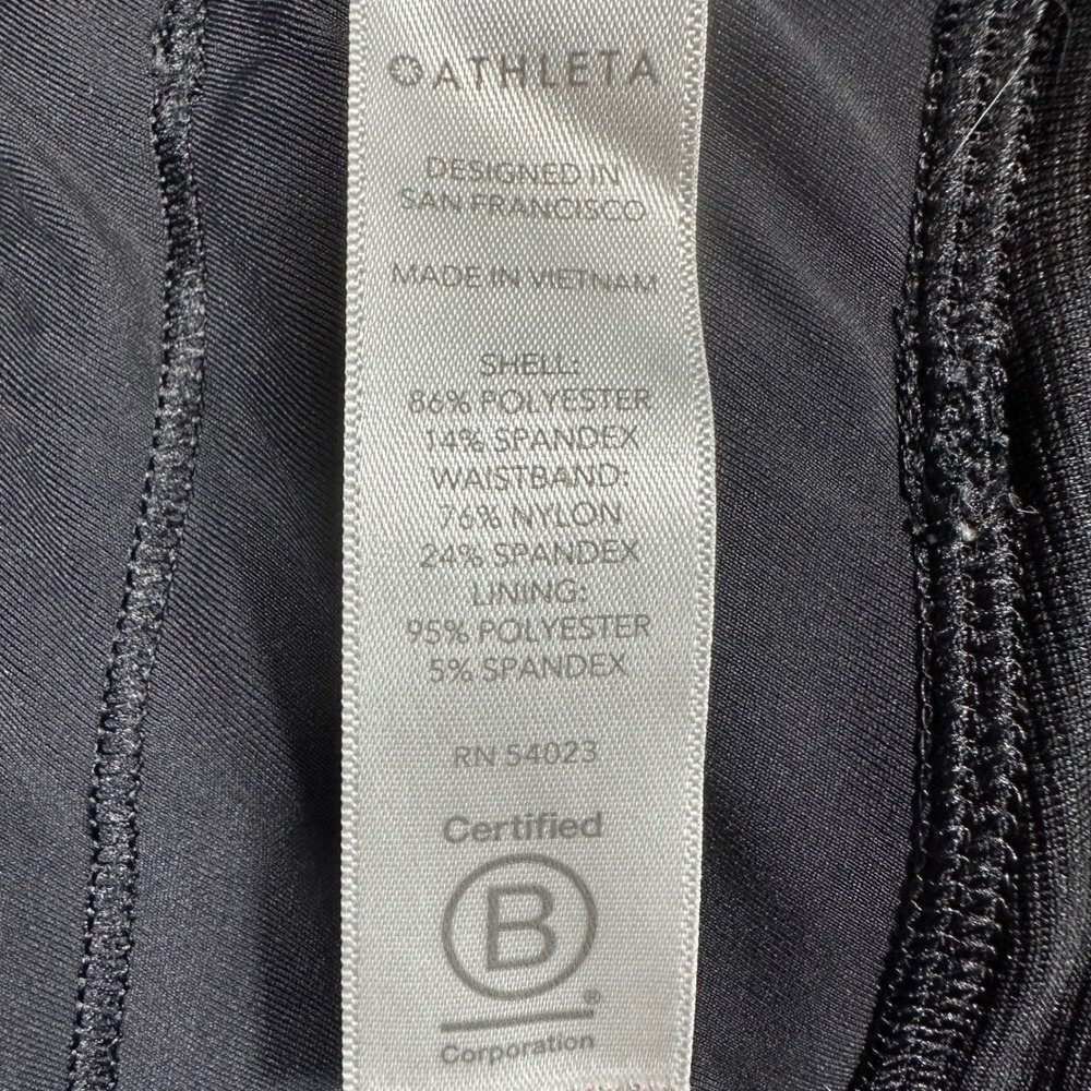Athleta Run With It 3in Lined Running Shorts Women L Black White - Picture 6 of 6